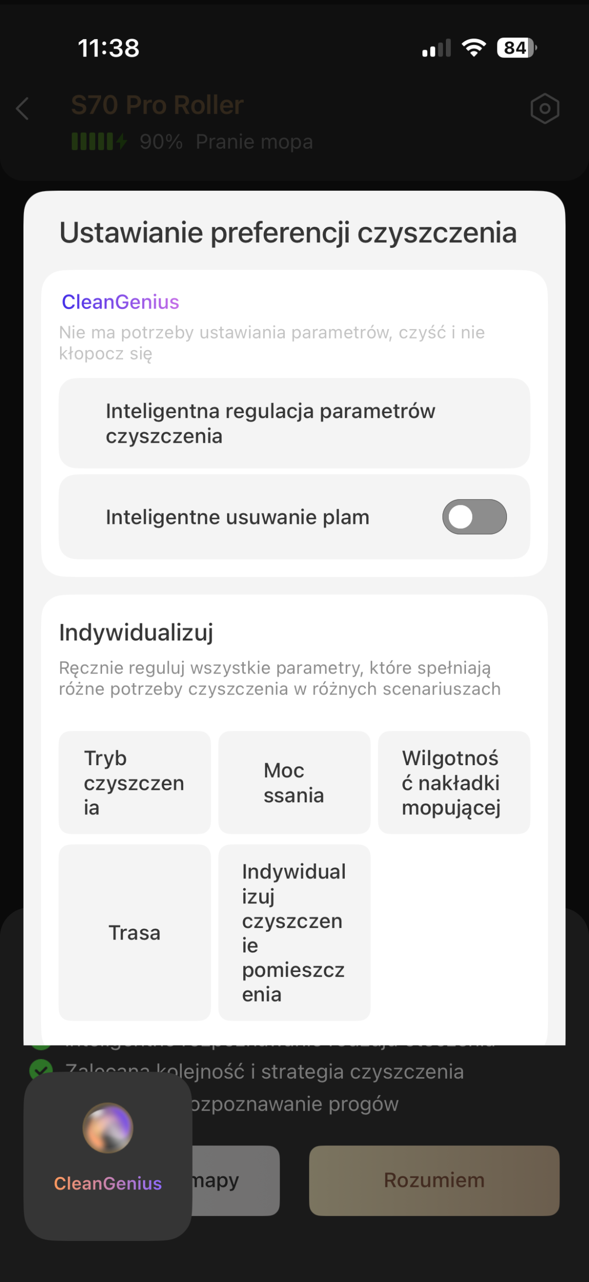 Mova S70 Pro Roller Robot sprzątający mopujący