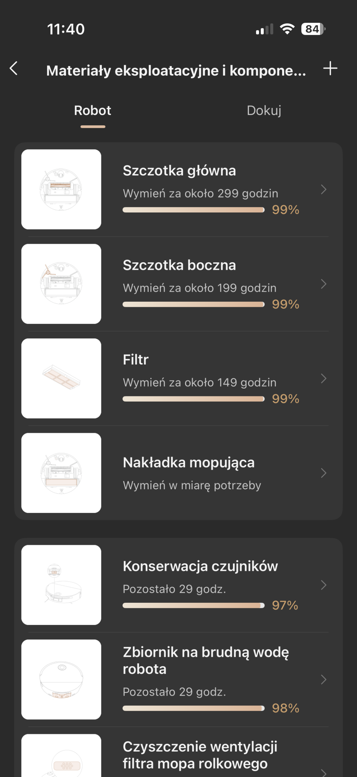 Mova S70 Pro Roller Robot sprzątający mopujący